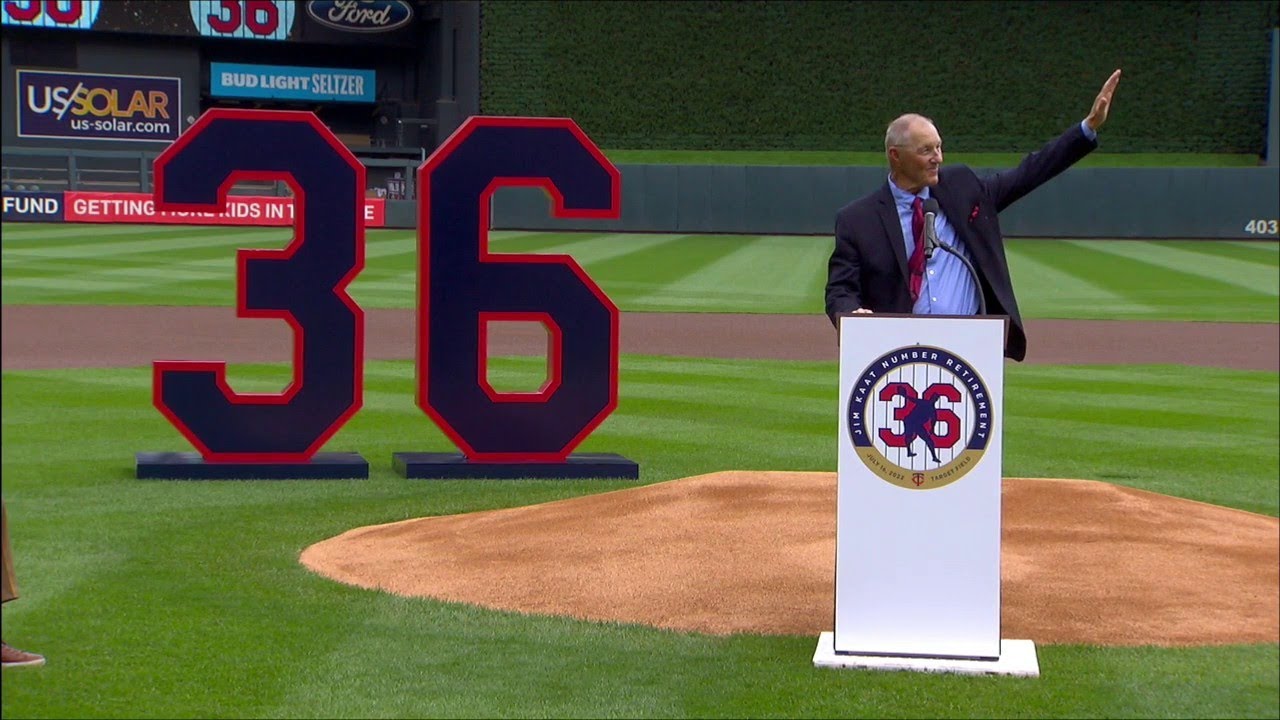 Minnesota Twins legend Jim Kaat jersey retirement ceremony