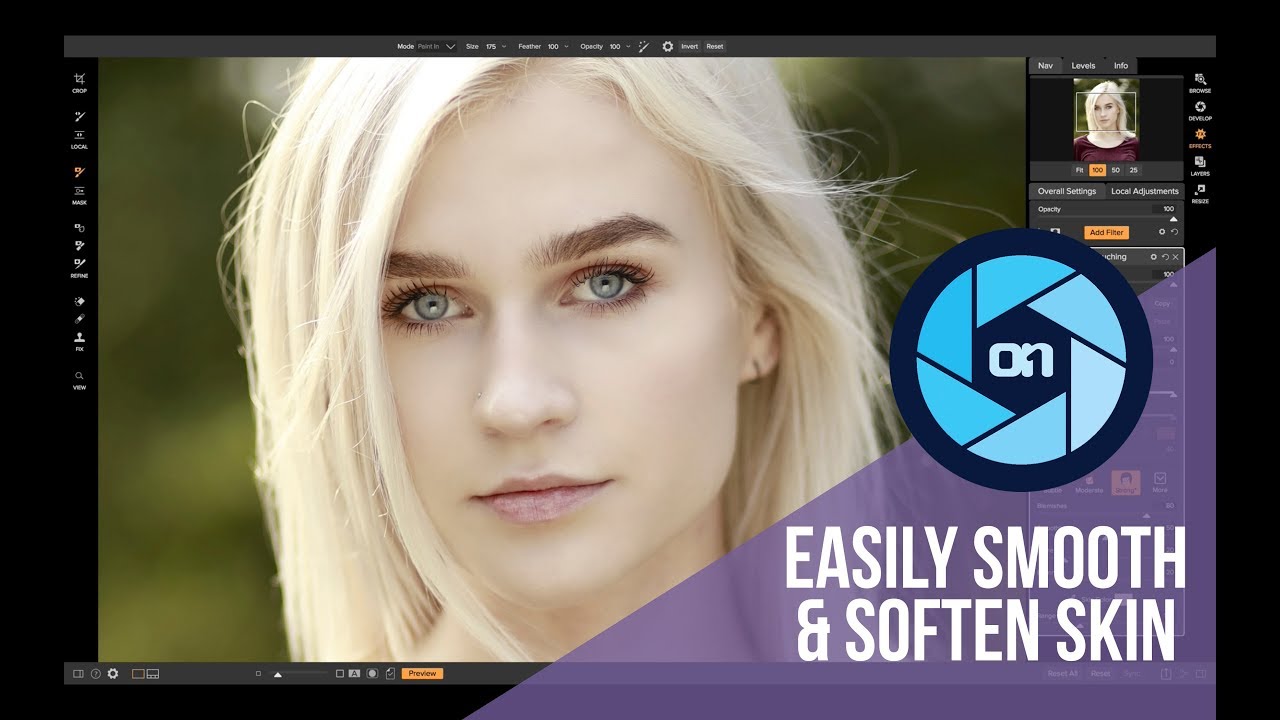 Easily Smooth and Soften Skin - ON1 Photo RAW