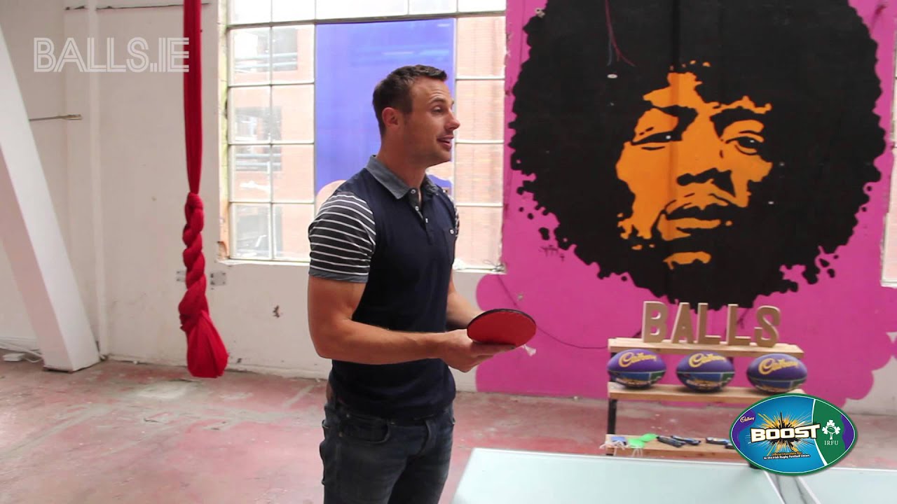 Tommy Bowe Takes The Big Balls.ie Table Tennis Challenge
