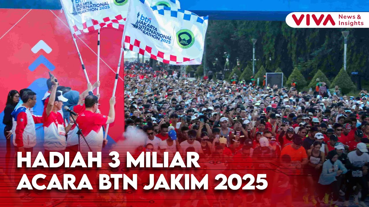 Puluhan Ribu Pelari Sukseskan BTN Jakarta International Marathon 2025