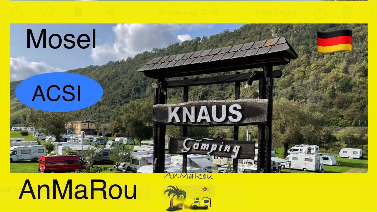 🇩🇪Mosel Camping Knaus Burgen an der Mosel, Rheinland-Pfalz