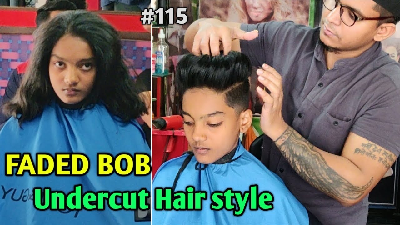 Bob Undercut / Fade Bob Hairstyle / Extreme short Haircut / Long to short Haircut for women #115