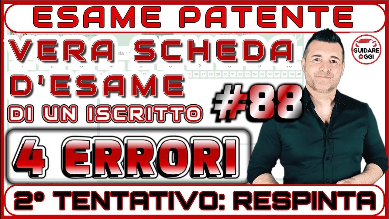 ESAME TEORICO DELLA PATENTE 2025 - SECONDO TENTATIVO: 4 ERRORI