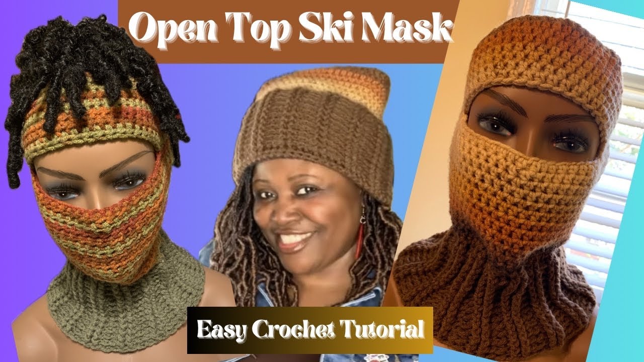 Open Top Ski Mask Crochet Tutorial |  Balaclava Crochet Tutorial