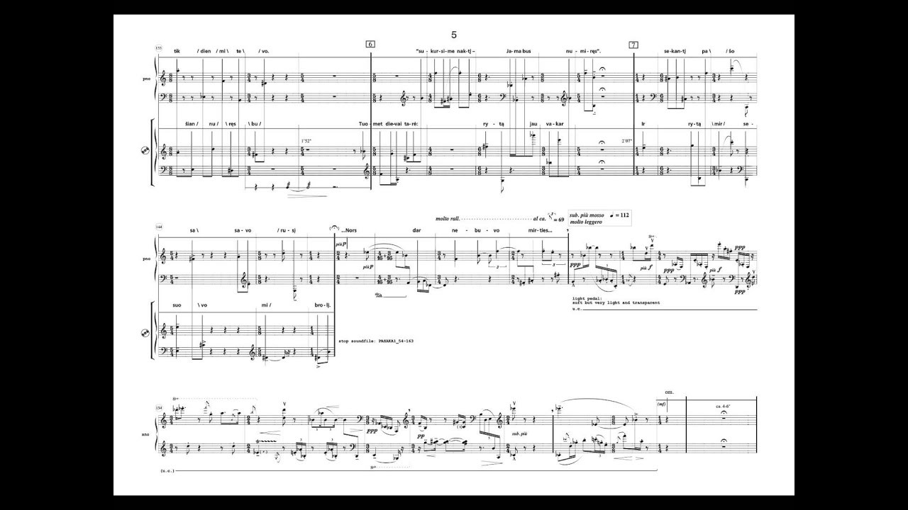 Vykintas Baltakas: Pasaka (1995-97) for piano and tape