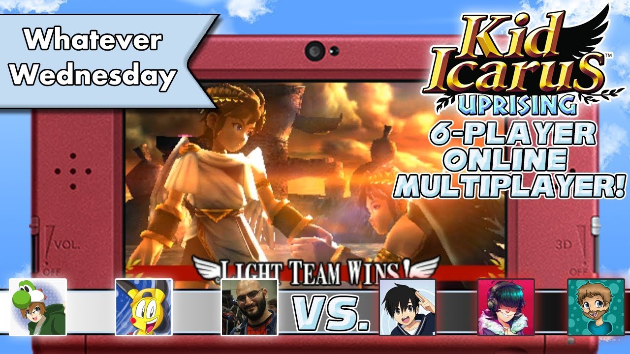 Kid Icarus: Uprising - 6-Player Online Multiplayer! Light vs. Dark! Pit vs. Dark Pit!