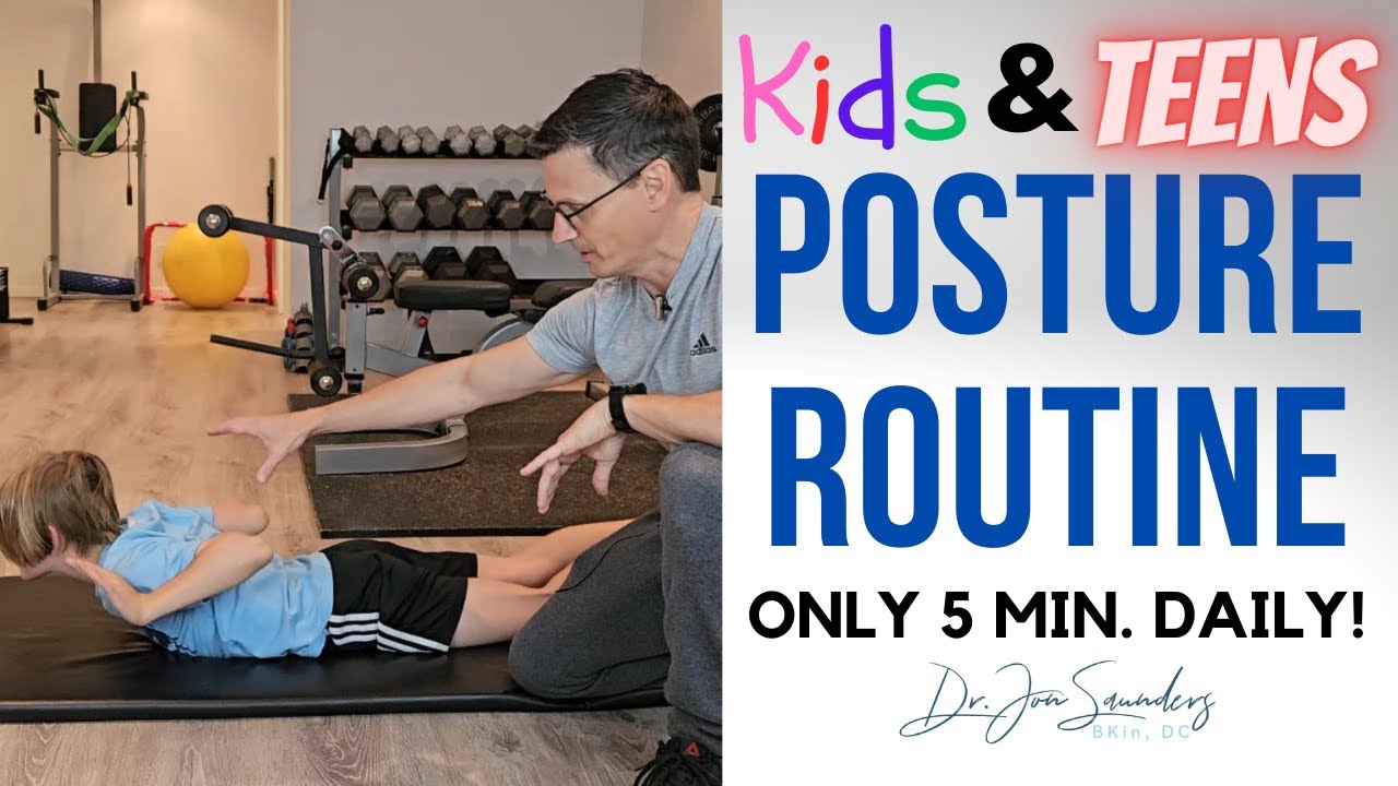 Kids Posture FIX Routine | Posture Homework | Dr. Jon Saunders