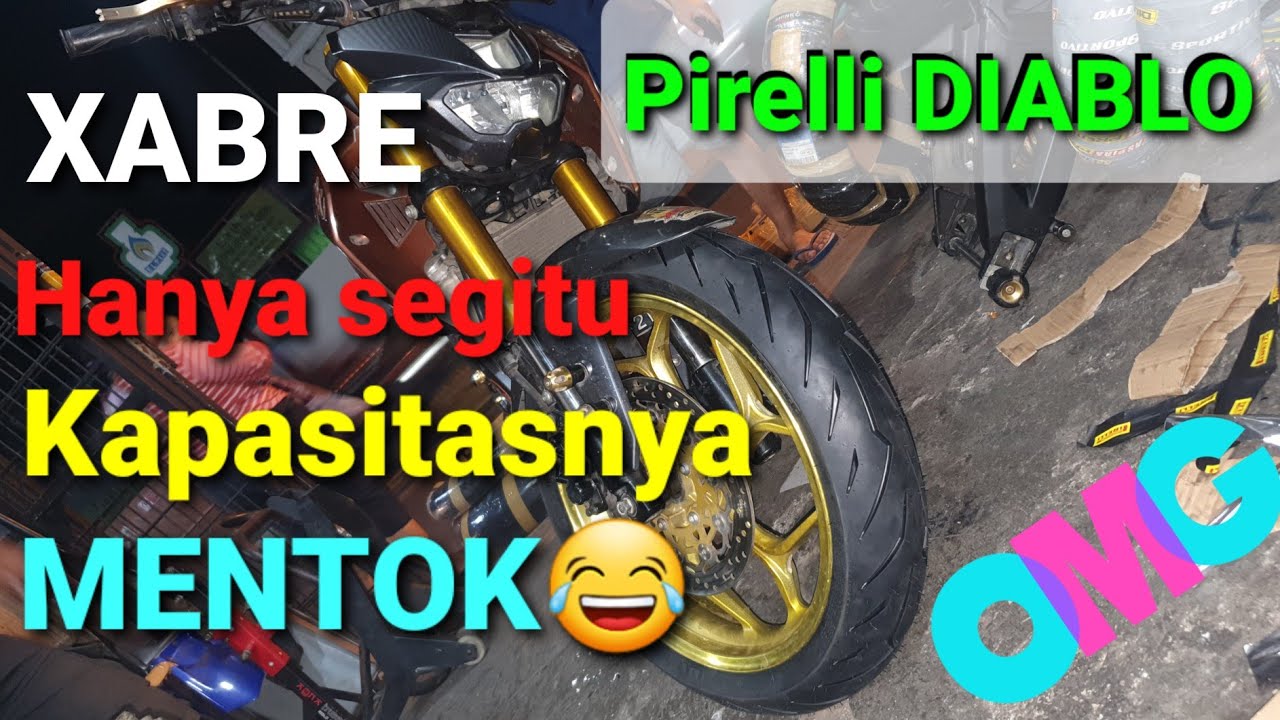 Yamaha Xabre pasang Tapak lebar Ban pirelli diablo arm std Muat