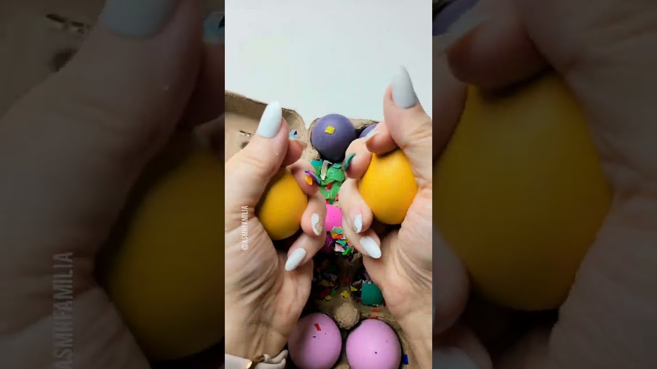Confetti eggs surprise 🎊 (read caption!) rainbow 🌈 cascarones