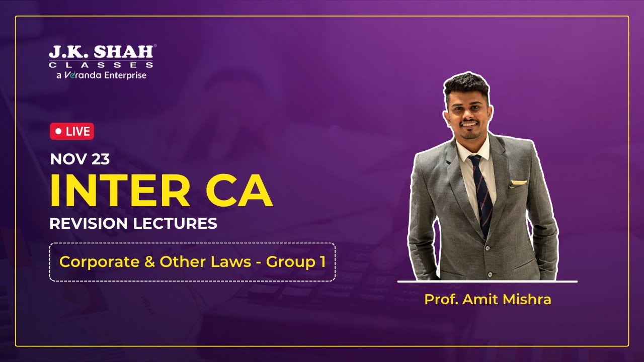 CA Inter Nov23 Law Marathon Revision Lecture Part 1