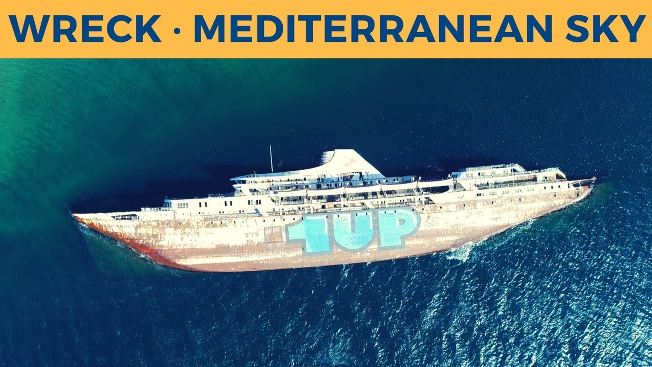 Wreck of the capsized MEDITERRANEAN SKY (Elefsina)