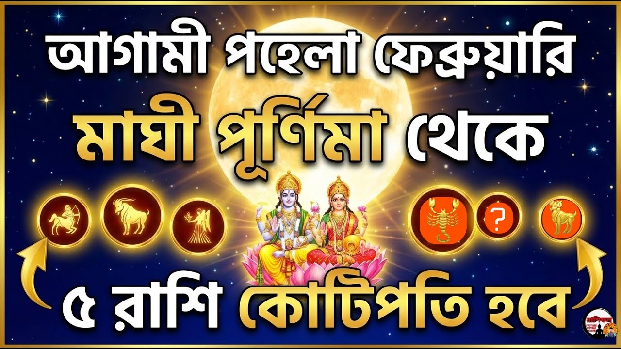 আগামী পহেলা ফেব্রুয়ারি মাঘী পূর্ণিমা থেকে ৫ রাশি কোটিপতি হবে || how you become a millionaire