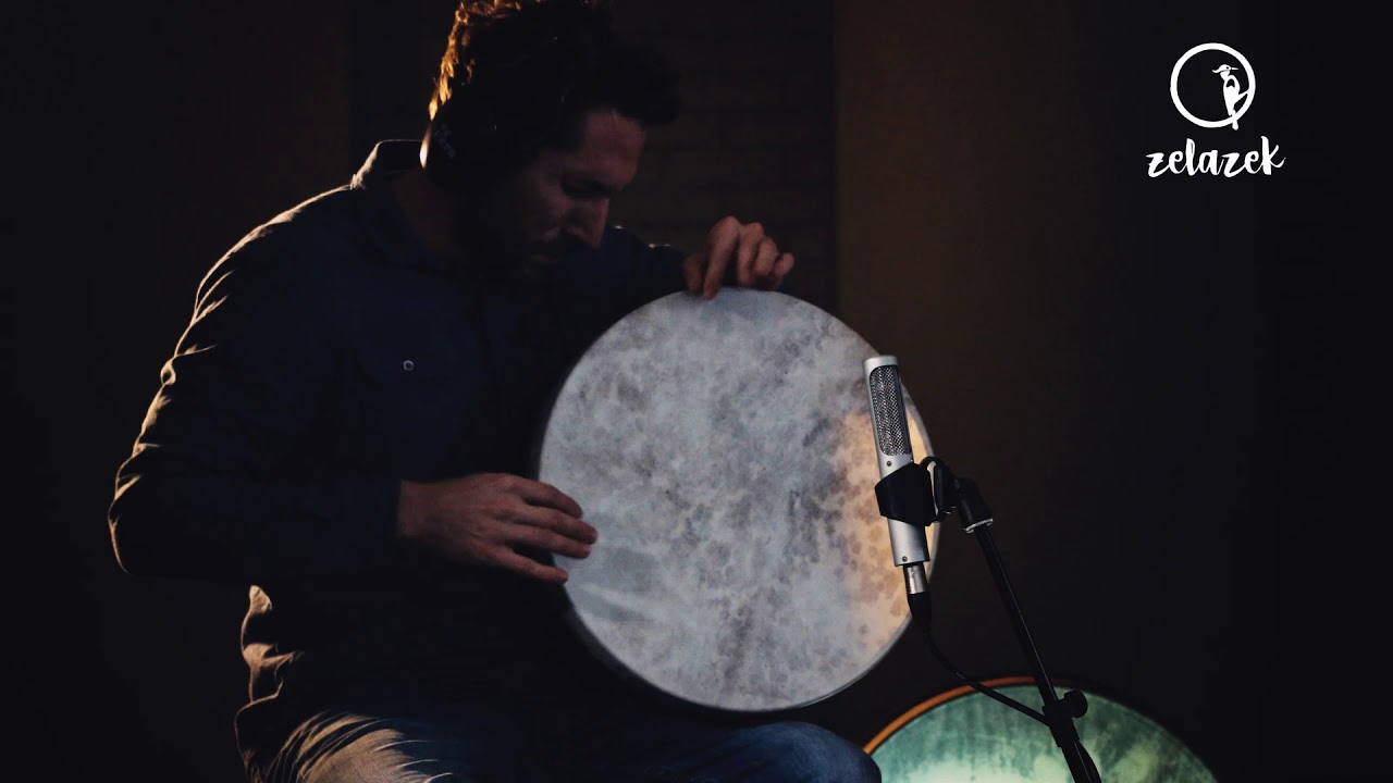 Bog oak frame drum by Zelazek Drums - solo by Yshai Afterman, 17 inch, middle tuned