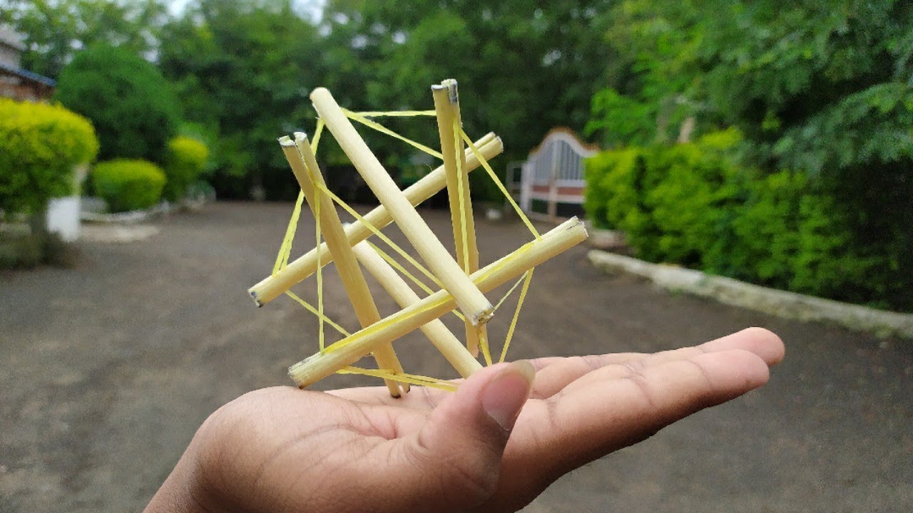 How to make a tensegrity model at home | Tensegrity model Easy #tensegrity