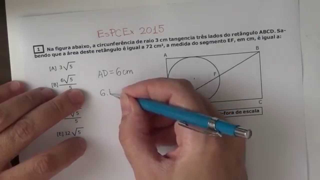 EsPCEx 2015 - Questão de Geometria Plana