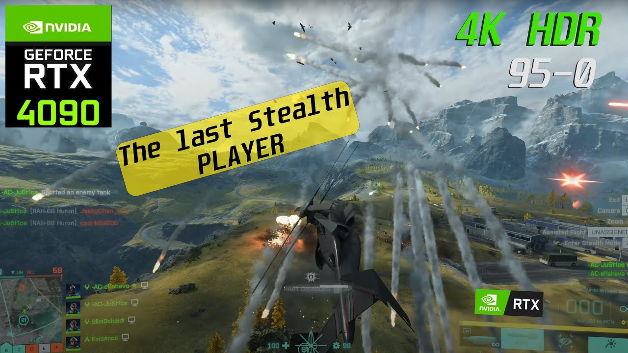 95-0 Killstreak RAH-68 Huron | RTX 4090 4K HDR | Battlefield 2042 | No commentary