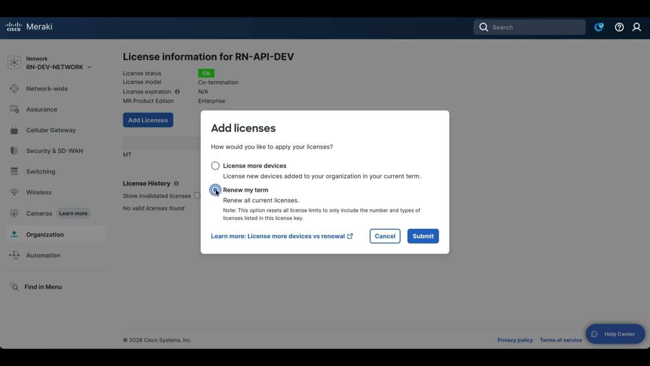 How To Claim a Meraki Dashboard License || Meraki Dashboard Tutorial