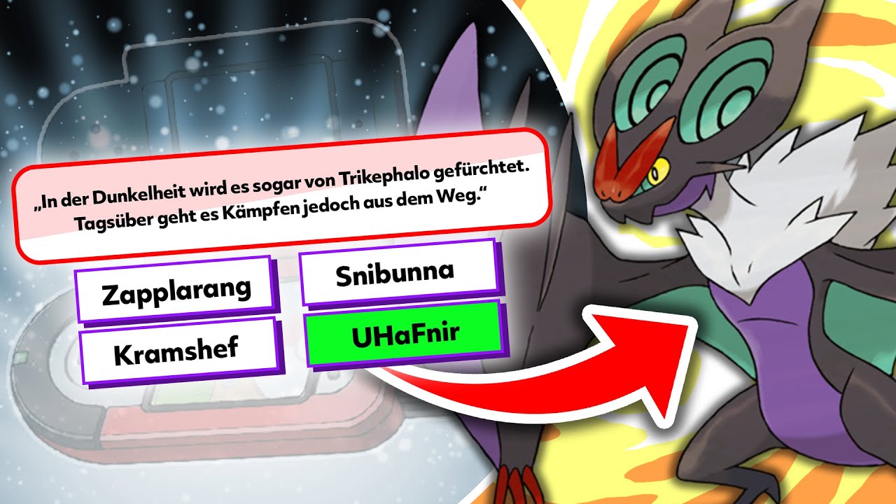 Pokédex-Einträge den richtigen Pokémon zuordnen - dann KÄMPFE ich!