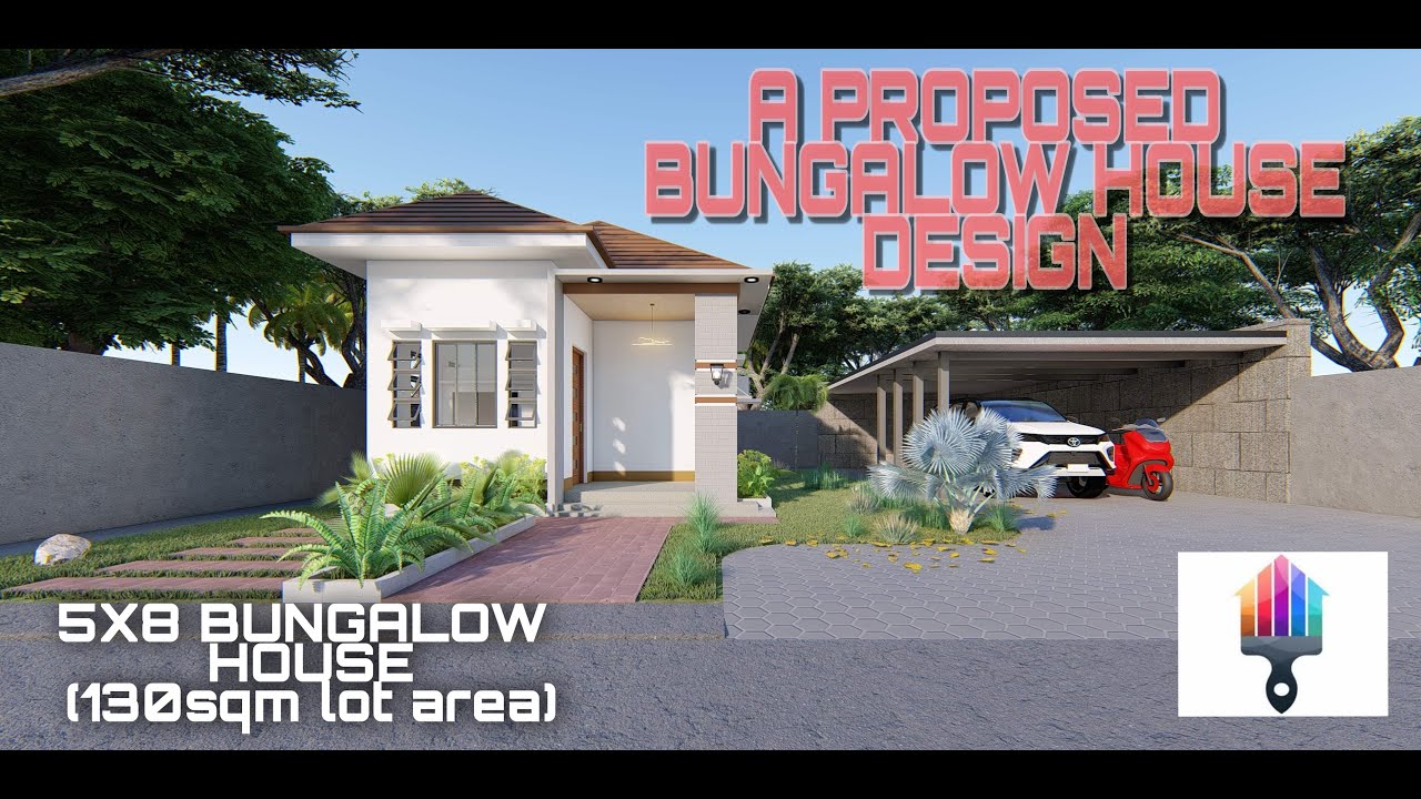 5X8 BUNGALOW HOUSE DESIGN (2BEDROOMS)