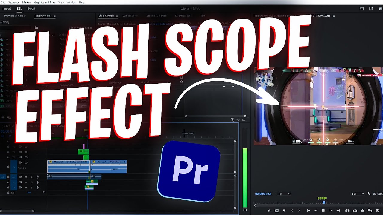 How to edit Flash Scope Effect for Valorant Montage in Premiere Pro | Zishu Scope Effect Tutorial