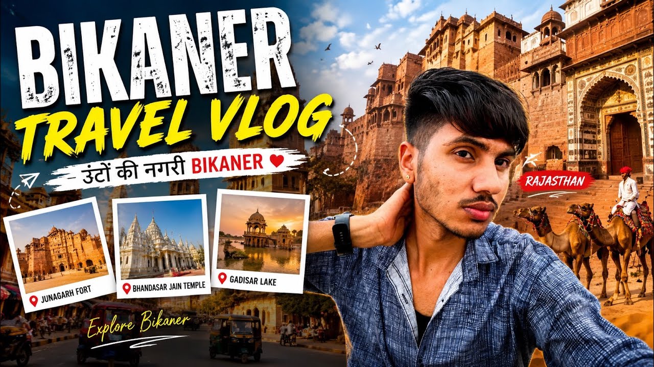 Bikaner City Views ❤️ | Beautiful Bikaner | Rajasthan Travel Vlog | Hindi Vlog | 4K