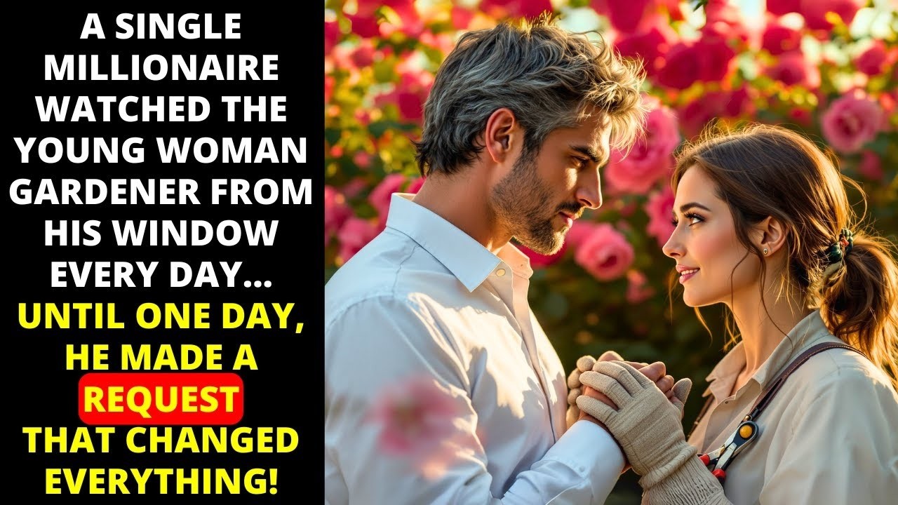 SINGLE  MILLIONAIRE WATCHED THE YOUNG GARDENER DAILY—UNTIL ONE DAY, HE MADE A SURPRISING REQUE