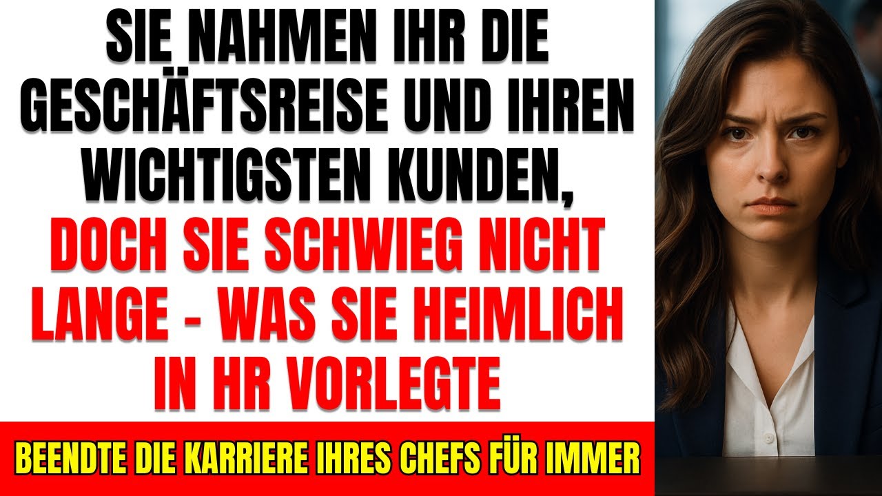 Sie strichen meine Geschäftsreise und nahmen mir meinen Kunden… doch ihre Reise endete im HR