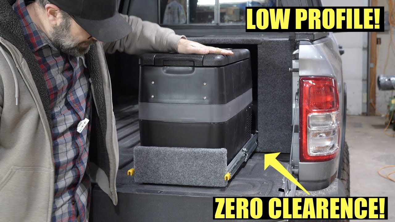 Low Profile Custom Fridge Slide DIY - Ram 2500 Adventure Vehicle - Overlanding Camping 4wd