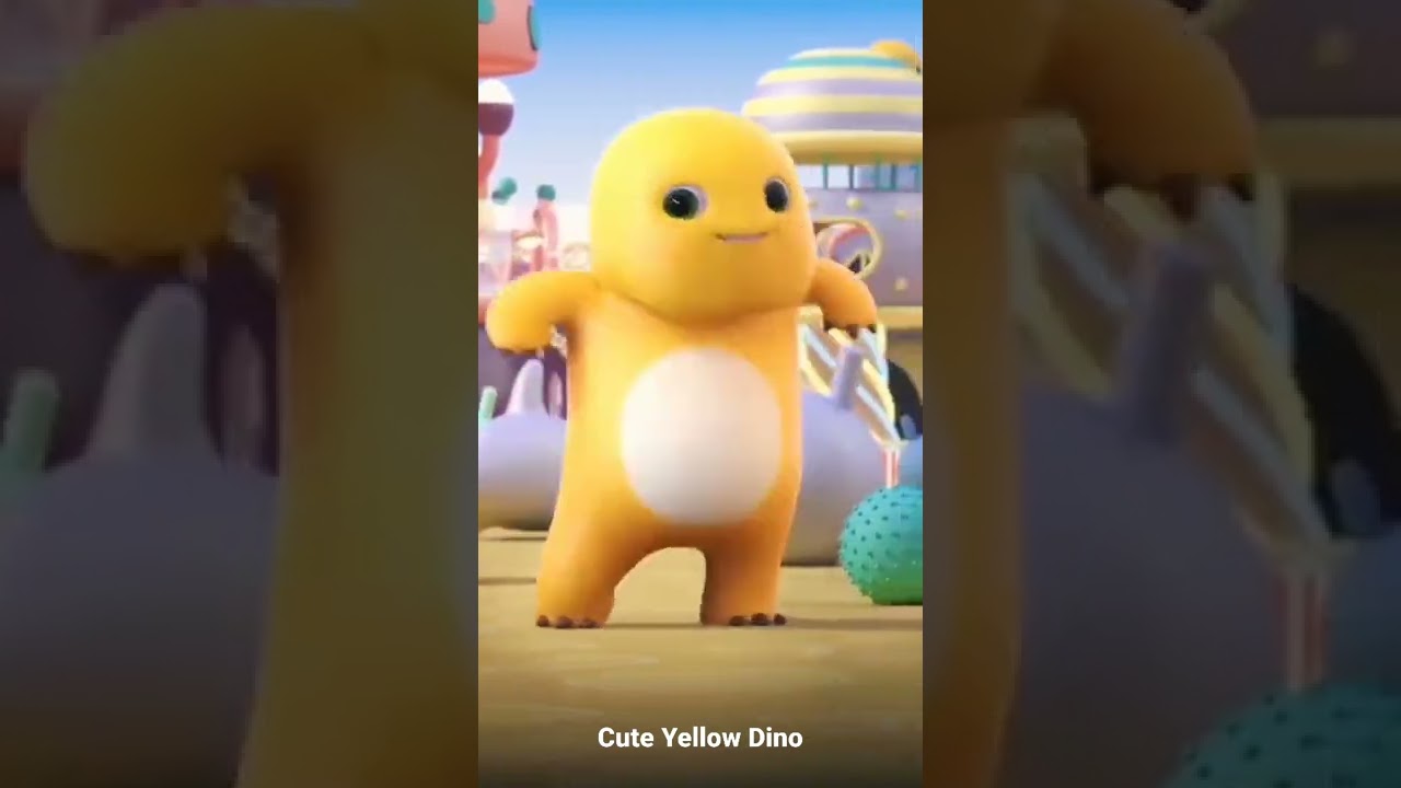 Cute Yellow Dino (Lets dance together!!! #yellowdinosaurdance