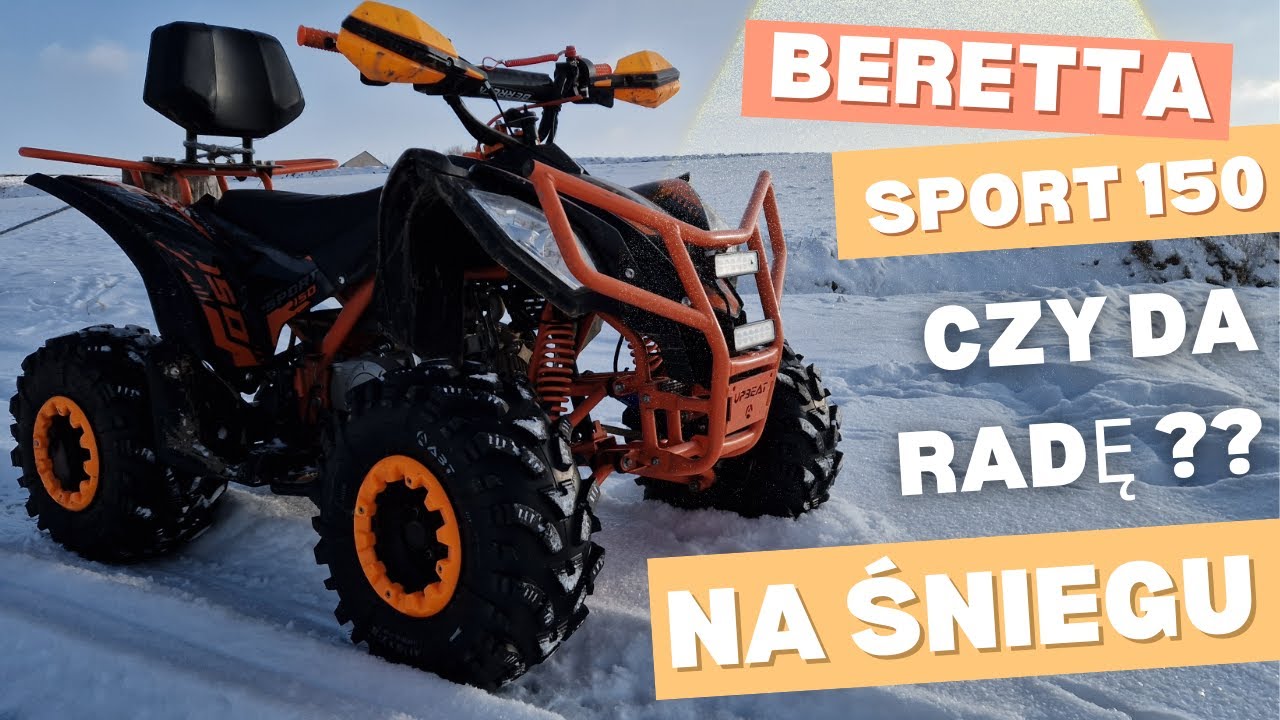Beretta 150 SPORT 18 KM! Czy poradzi sobie na śniegu?? TEST ZIMA 2026!  #quads #beretta #enduro #atv