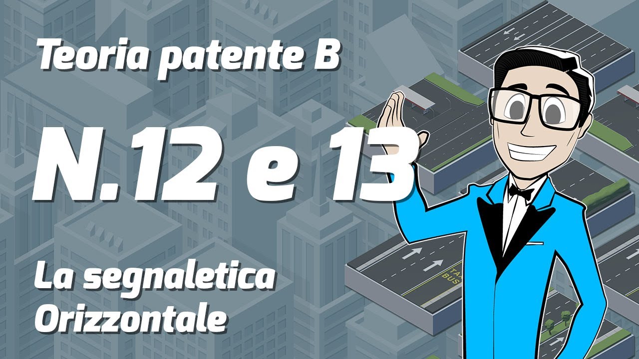 Teoria patente B | Lezione#12-13 -La Segnaletica Orizzontale | Mario Racconta