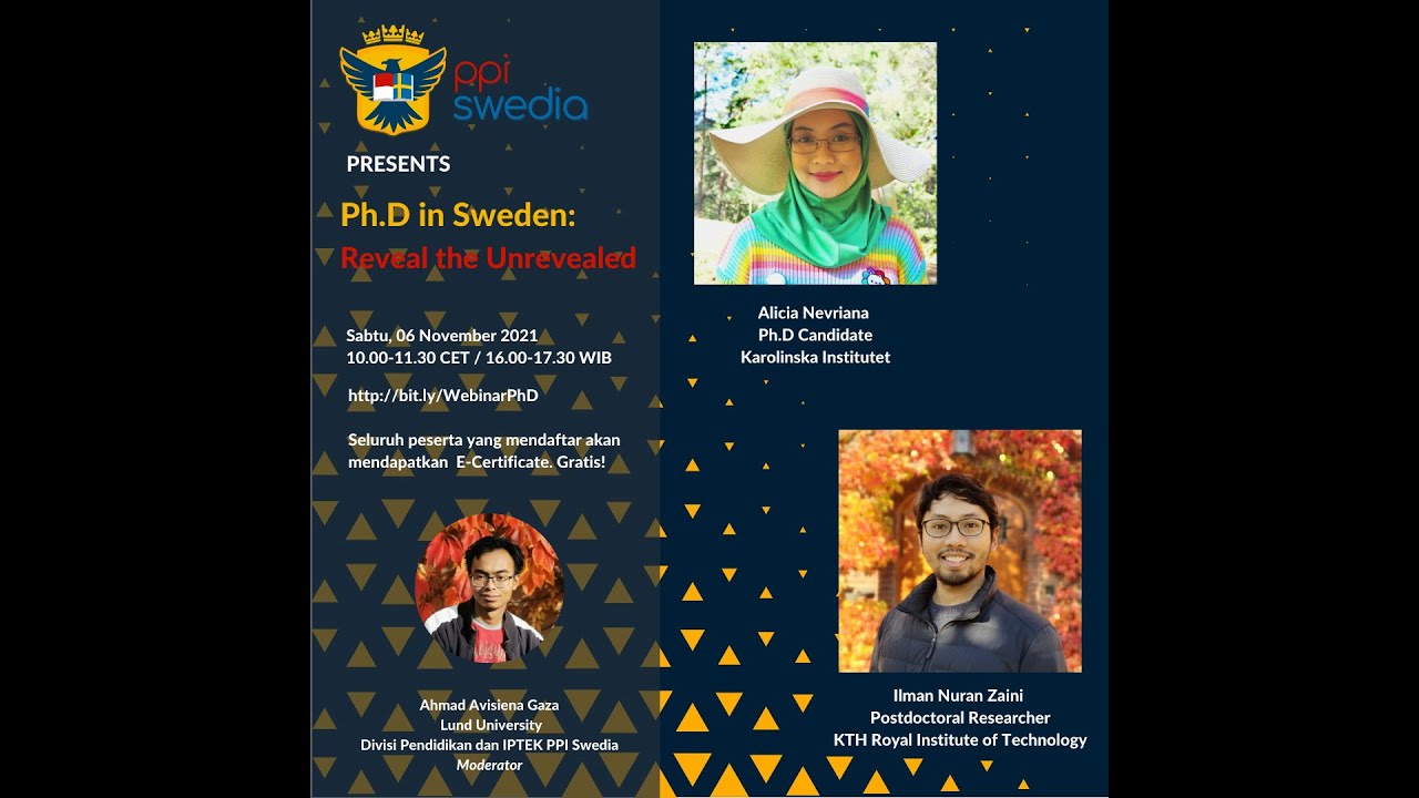 Webinar PPI Swedia: Ph.D. in Sweden Revealing the Unrevealed