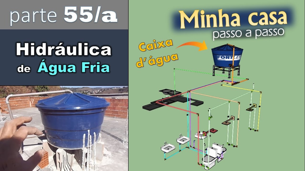 # 55/a - Tudo sobre a CAIXA D' ÁGUA - Sistema Hidráulico de Água Fria