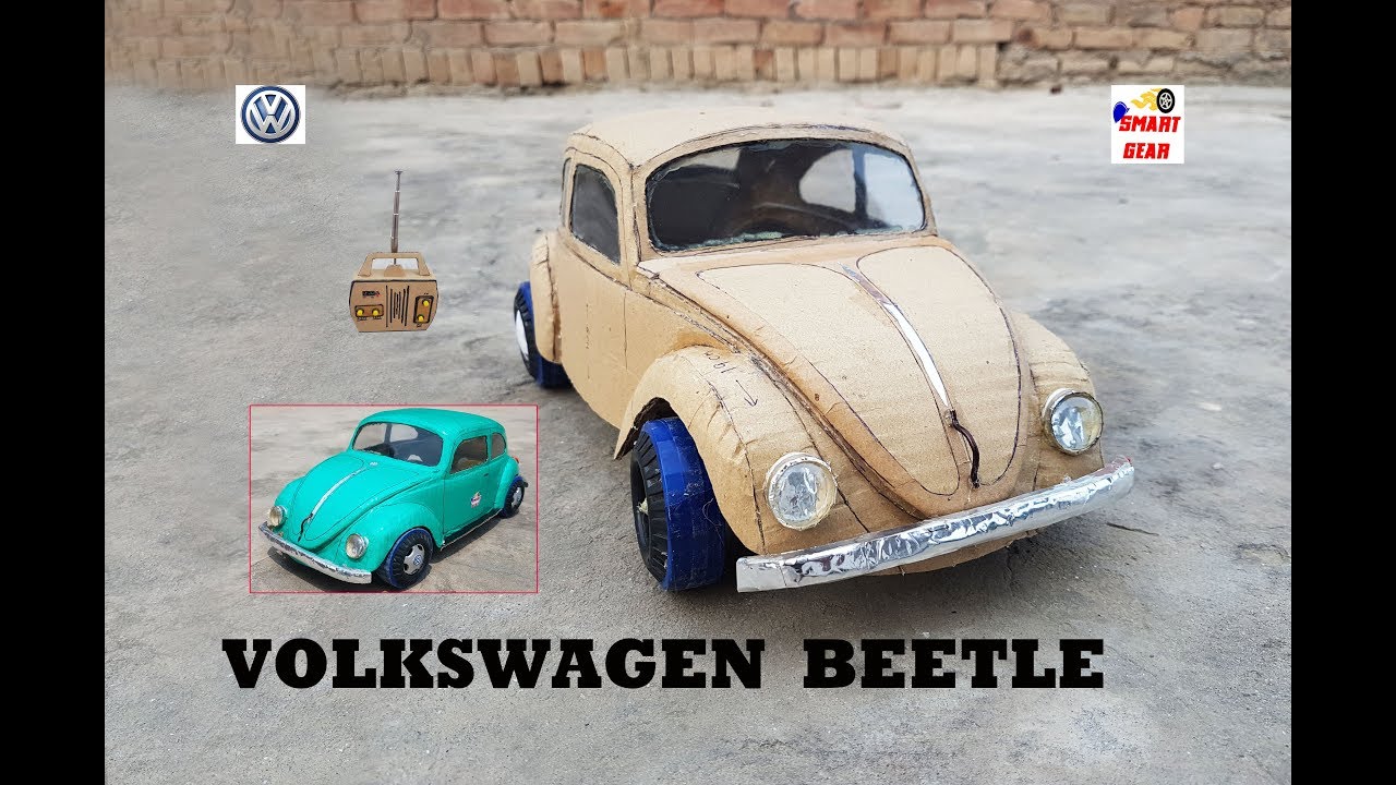 WOW! Super RC Volkswagen Beetle 1965 || How to make Cardboard Beetle || DIY ||  Electric Toy Car