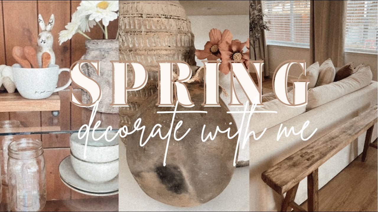 MINIMAL SPRING DECORATE WITH ME 2022 | Hallway, Family Room, & My New Hutch! // PART 2