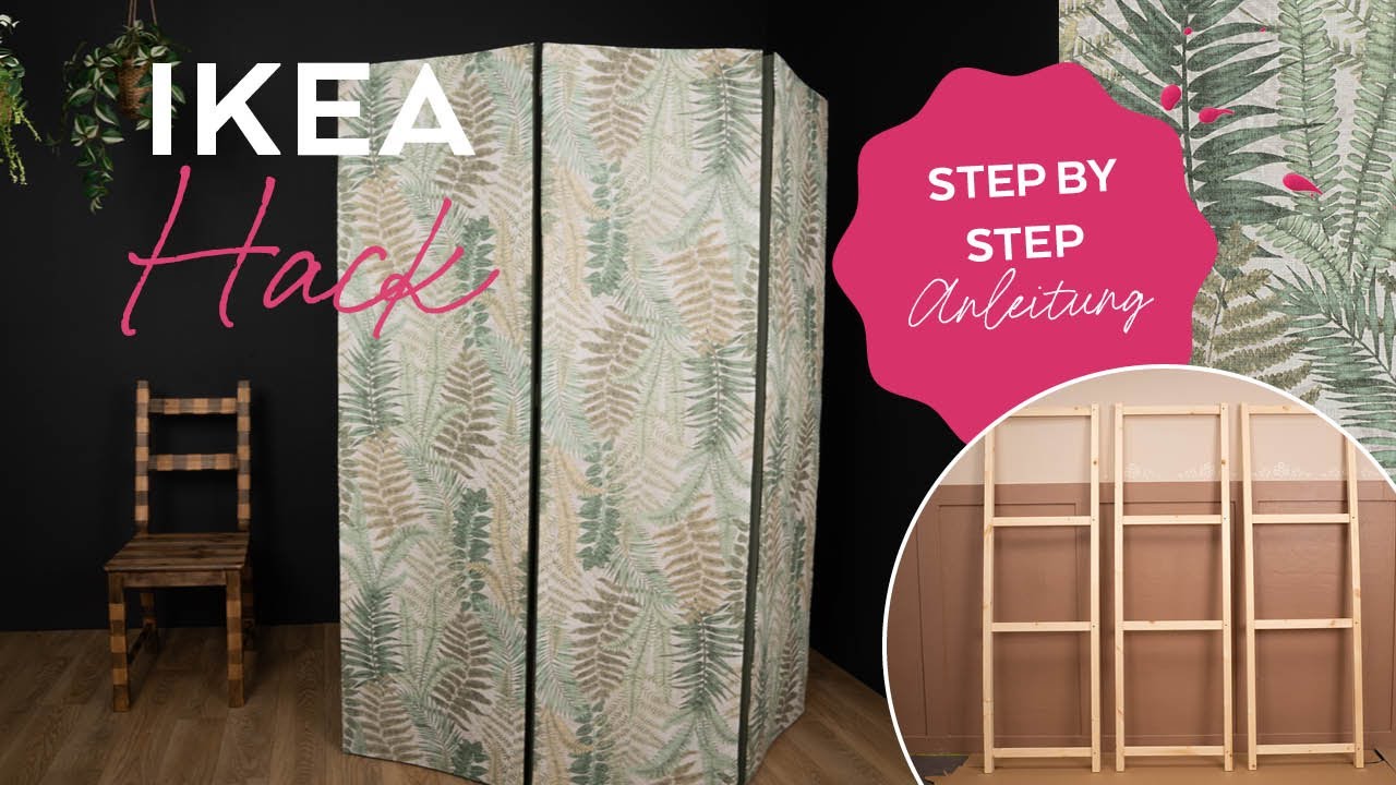 DIY Paravent: So baust du ein Unikat aus IKEA Ivar Seitenteilen & Tapete! 🛠️✨