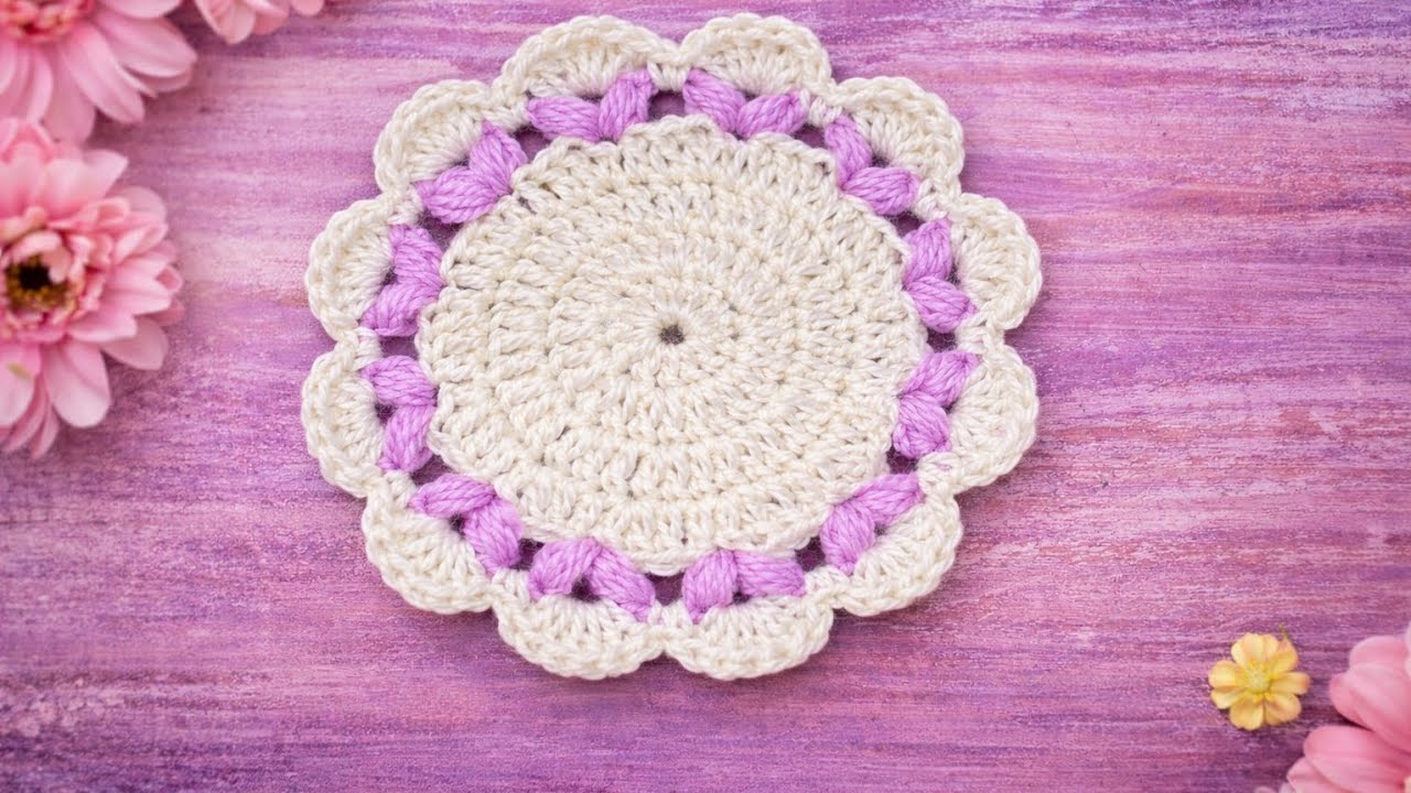 How to crochet coaster for beginners 