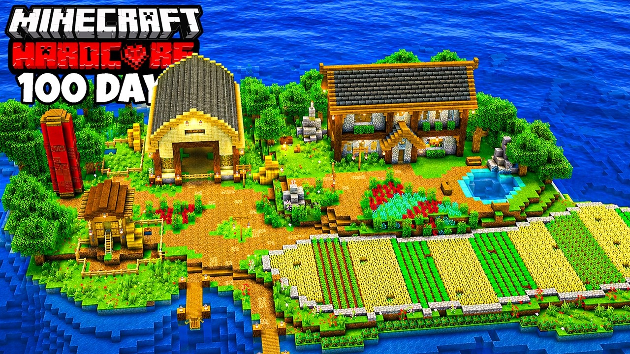 I Survived 100 Days On An ISLAND In Minecraft Hardcore