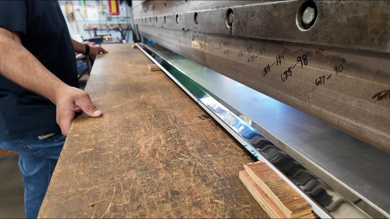 How I Setup Press Brake for Long Strips that are Bowed │Tips & Tricks │Metal Fab
