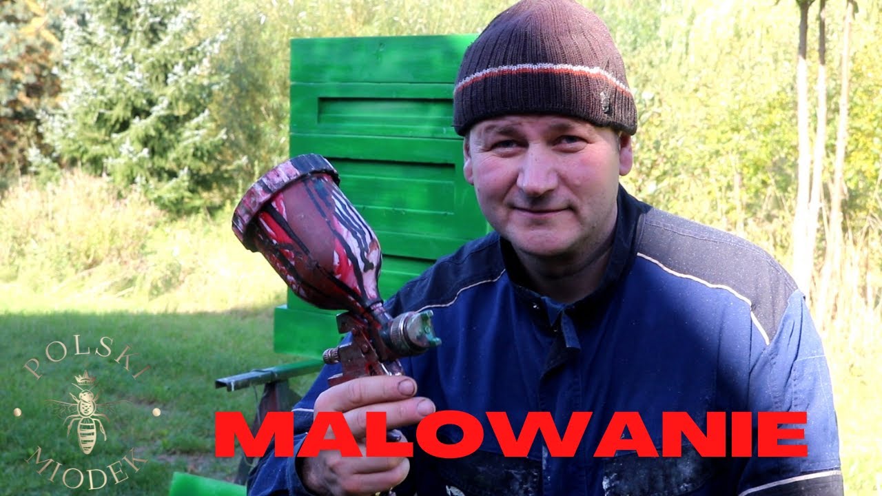 Malowanie uli poliuretanowych farbą olejną. Polski Miodek