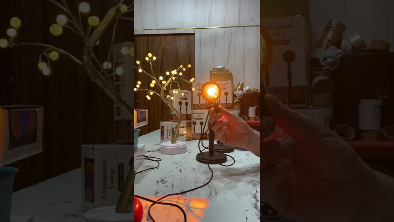 LED Projection Light Sunset Lamp –  For Room Ambience, Wall Decor, Photography & Mood Lighting