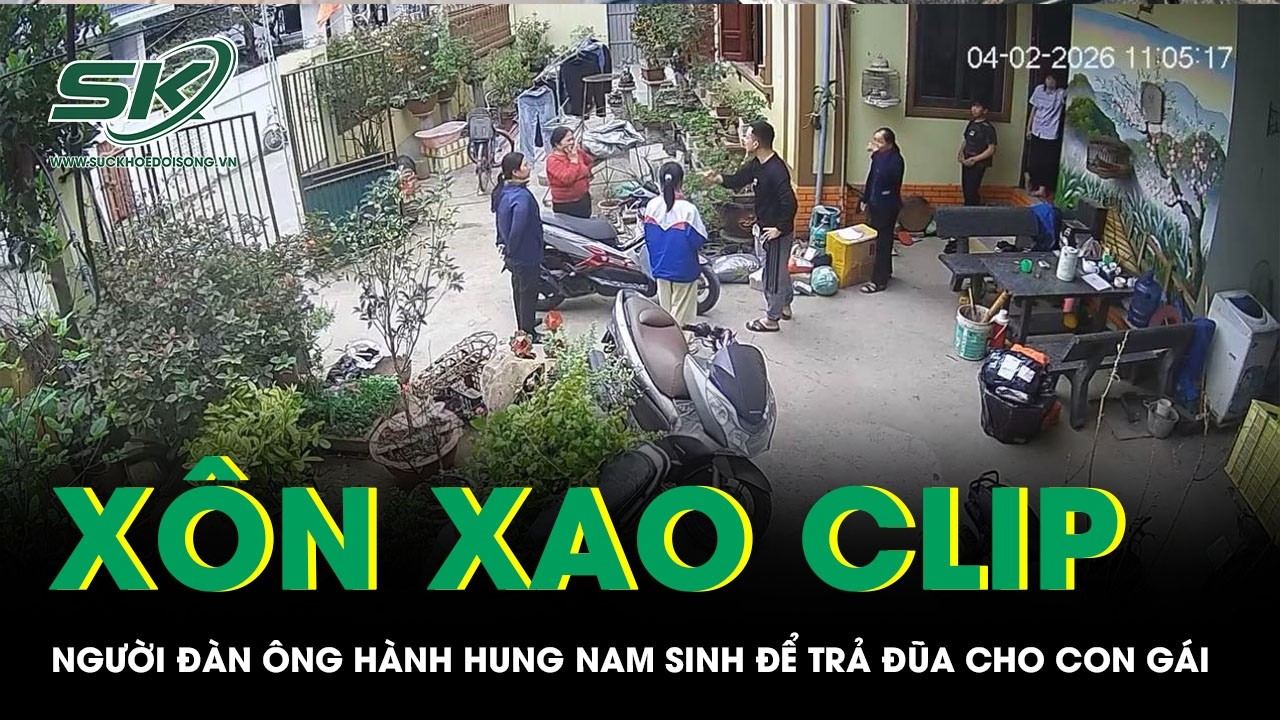 Phẫn nộ clip người đàn ông xông vào tận nhà tát nam sinh liên tiếp để trả đũa cho con gái
