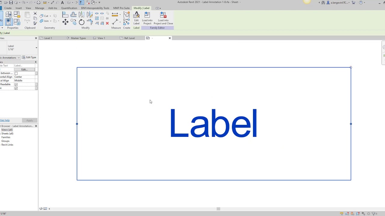 Panel Label Sizing