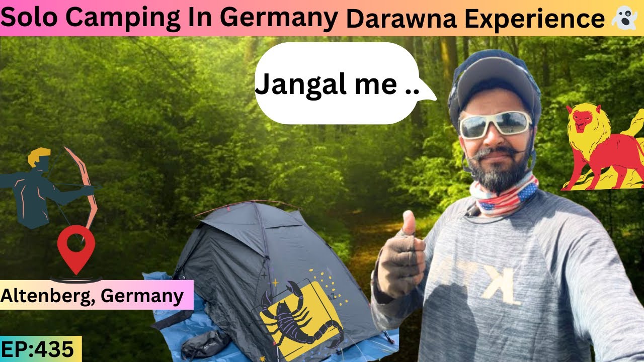 Germany Ke Jungle Me Akela Camping 😱 | Real Adventure Experience @cyclebaba