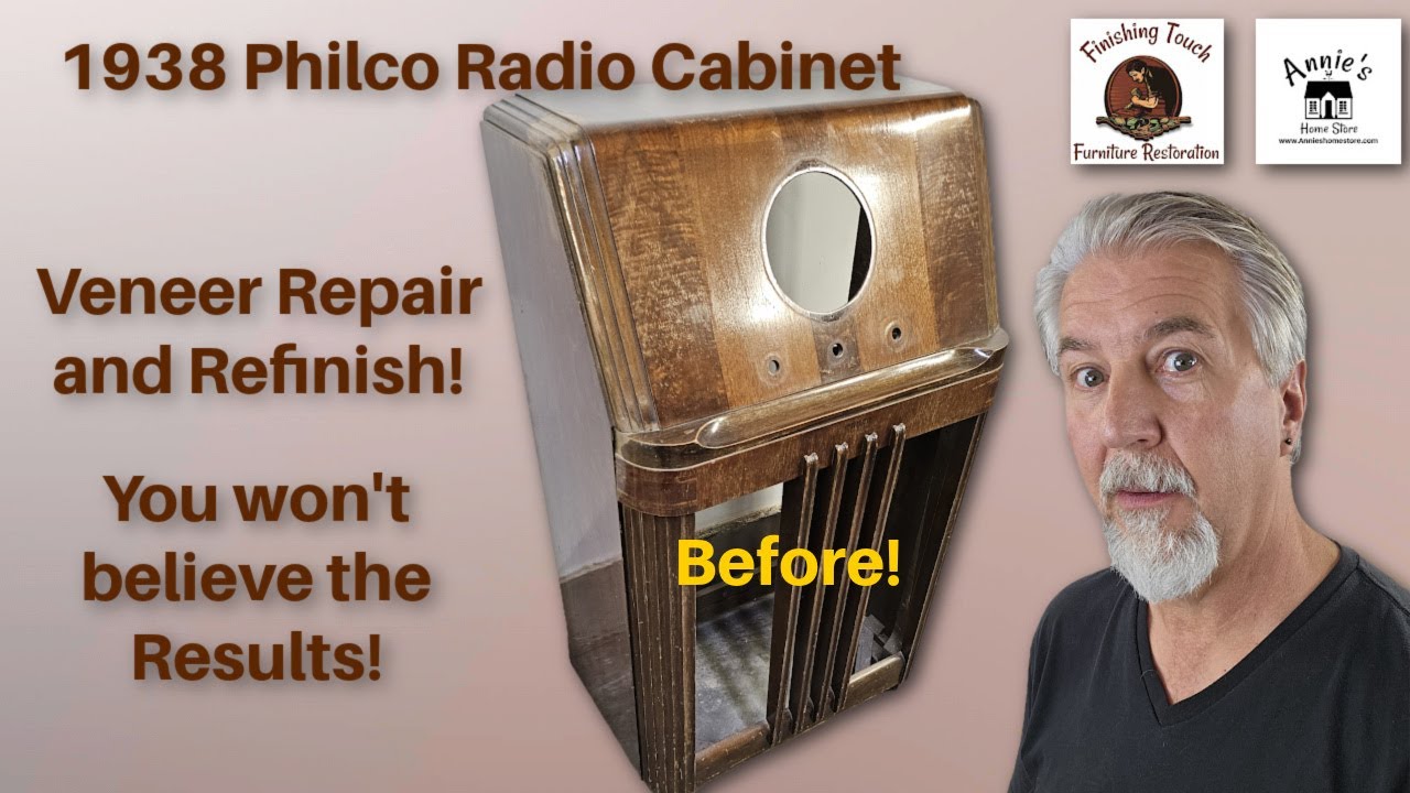 Restoring A Vintage 1938 Philco Radio Cabinet - Watch The Transformation!