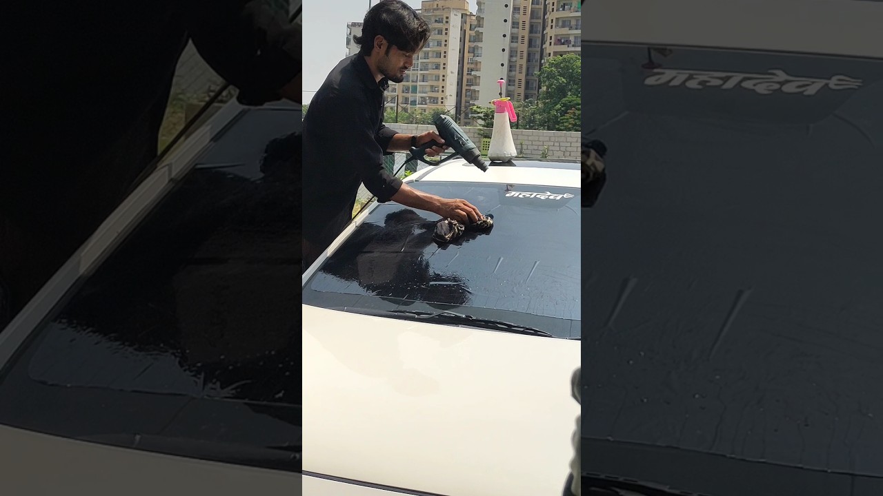 Car Front Glass Black Z Film #shorts #reels #carblackfilm #caraccessories #carmodified
