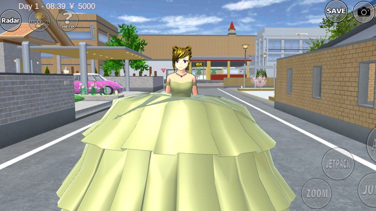How to Make Pastel Green Princess Gown 👑🌿 | Sakura School Simulator