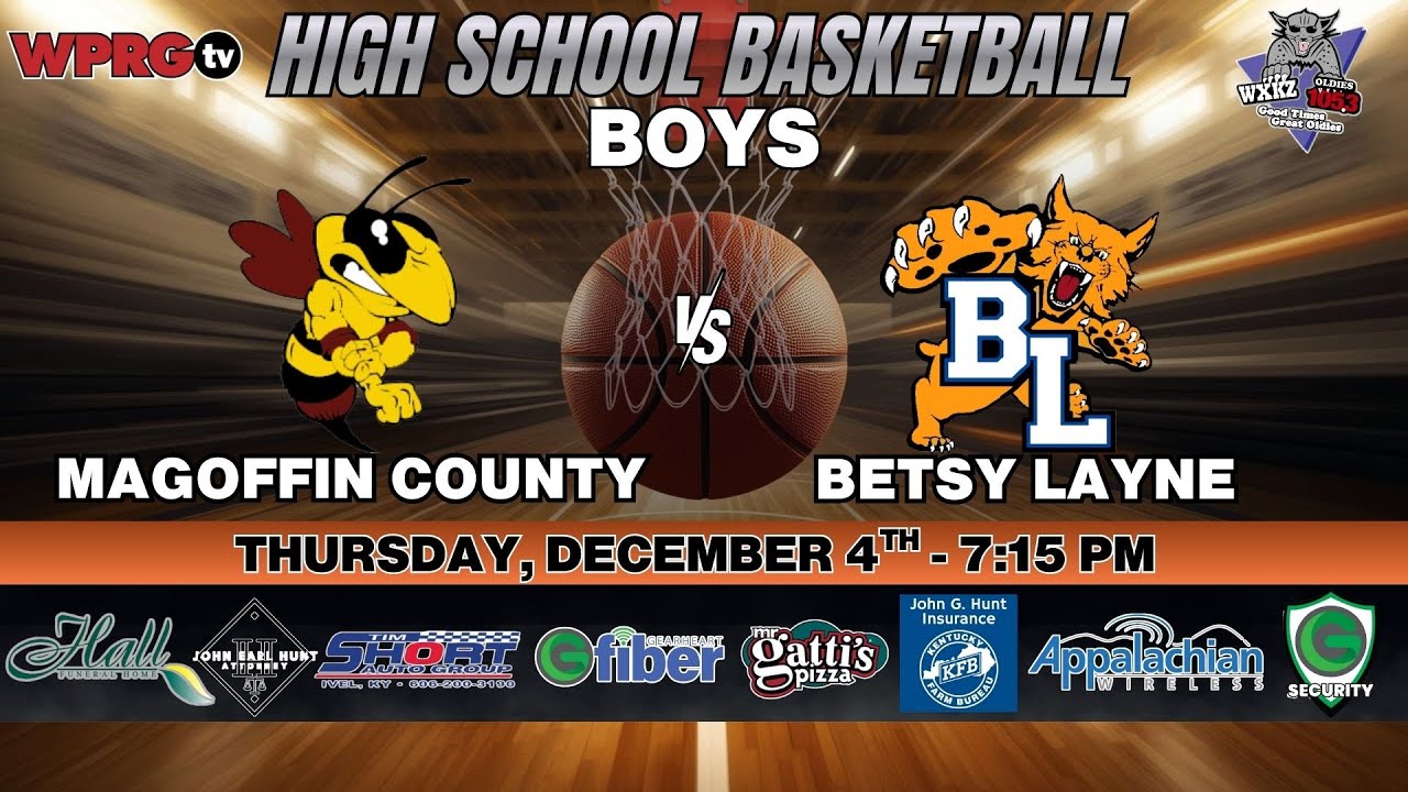 Magoffin County vs. Betsy Layne - Boys High School Basketball on WPRGtv (12.04.25)