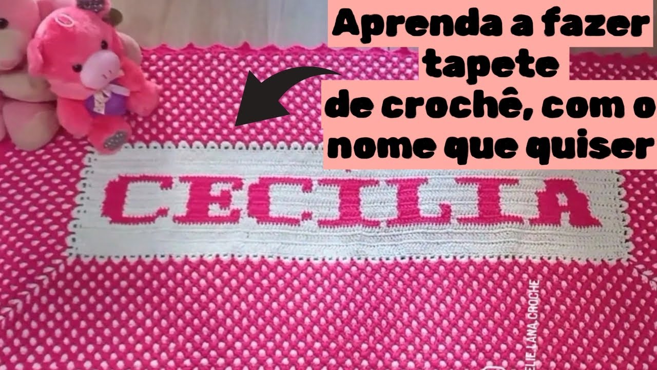 Como fazer tapete de crochê com nome? Aprenda de uma Forma Super FÁCIL