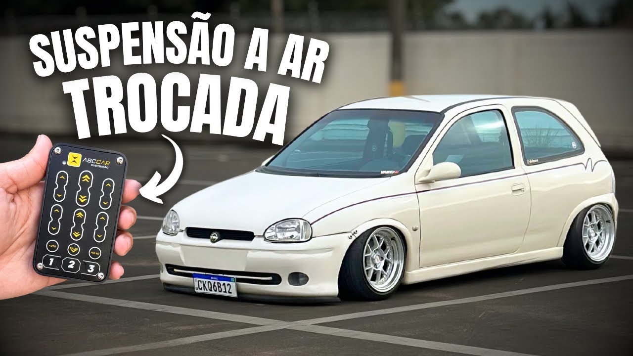 TROQUEI TODA SUSPENSÃO A AR DO MEU CORSA 😎